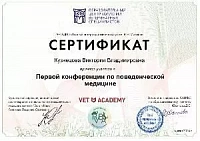 Сертификат Кузнецова Виктория Владимировна